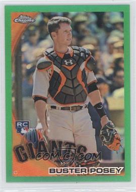 2010 Topps Chrome - [Base] - Wrapper Redemption Green Refractor #221 - Buster Posey /599