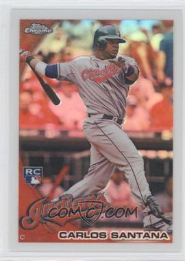 2010 Topps Chrome - [Base] - Wrapper Redemption Refractor #198 - Carlos Santana