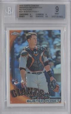 2010 Topps Chrome - [Base] - Wrapper Redemption Refractor #221 - Buster Posey [BGS 9 MINT]