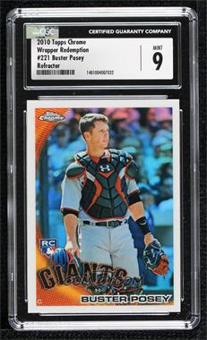 2010 Topps Chrome - [Base] - Wrapper Redemption Refractor #221 - Buster Posey [CGC 9 Mint]