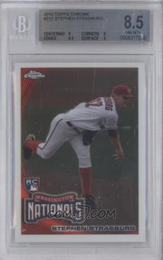 2010 Topps Chrome - [Base] #212 - Stephen Strasburg [BGS 8.5 NM‑MT+]