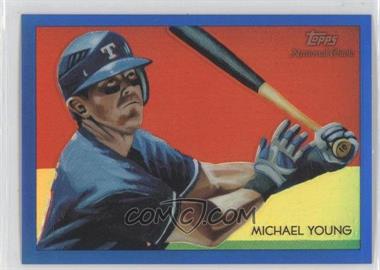 2010 Topps Chrome - National Chicle Chrome - Blue Refractor #CC15 - Michael Young by Paul Lempa /199