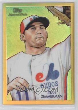 2010 Topps Chrome - National Chicle Chrome - Gold Refractor #CC49 - Ryan Zimmerman by Jason Davies /50