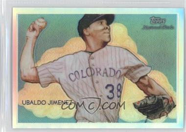 2010 Topps Chrome - National Chicle Chrome - Refractor #CC36 - Ubaldo Jimenez by Jeff Zachowski /499