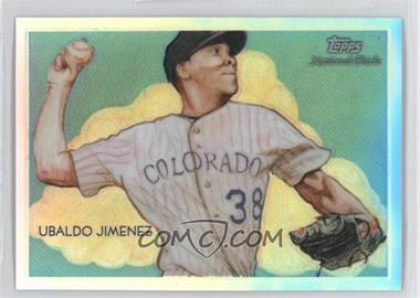 2010 Topps Chrome - National Chicle Chrome - Refractor #CC36 - Ubaldo Jimenez by Jeff Zachowski /499