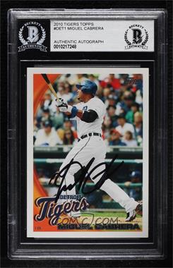 2010 Topps Detroit Tigers - [Base] #DET1 - Miguel Cabrera [BAS BGS Authentic]