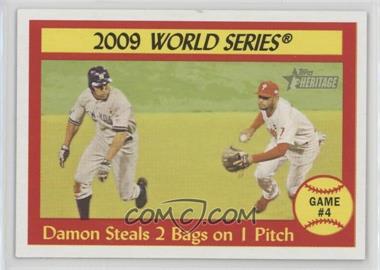 2010 Topps Heritage - [Base] #309 - 2009 World Series - Game #4: Damon Steals 2 Bags on 1 Pitch