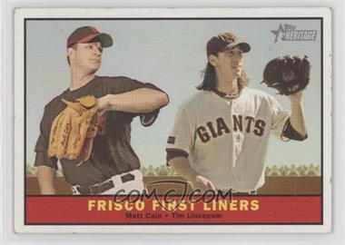 2010 Topps Heritage - [Base] #383 - Matt Cain, Tim Lincecum