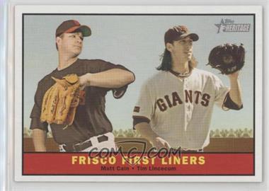 2010 Topps Heritage - [Base] #383 - Matt Cain, Tim Lincecum