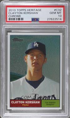 2010 Topps Heritage - Chrome #C32 - Clayton Kershaw /1961 [PSA 10 GEM MT]