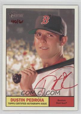 2010 Topps Heritage - Real One Autographs - Special Edition Red Ink #ROA DP - Dustin Pedroia /61