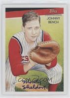 Johnny Bench by Monty Sheldon #/10