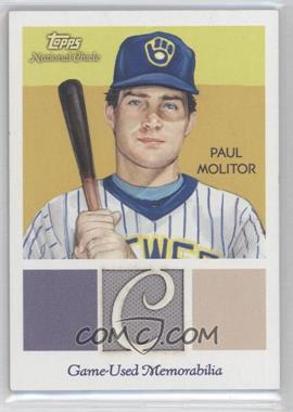 2010 Topps National Chicle - Relics - National Chicle Back #NCR-PM - Paul Molitor /199