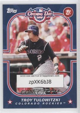 2010 Topps Opening Day - ToppsTown Code Cards #TTS10 - Troy Tulowitzki