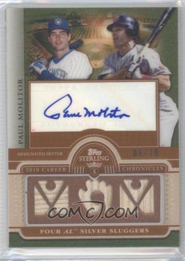 2010 Topps Sterling - Career Chronicles Autographed Relics Triple #3CCAR-38 - Paul Molitor /10