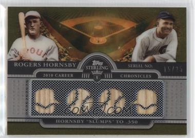 2010 Topps Sterling - Career Chronicles Relics Quad #4CCR-18 - Rogers Hornsby /25