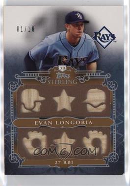 2010 Topps Sterling - Sterling Stats Relics Six - Gold #SSR-95 - Evan Longoria /10