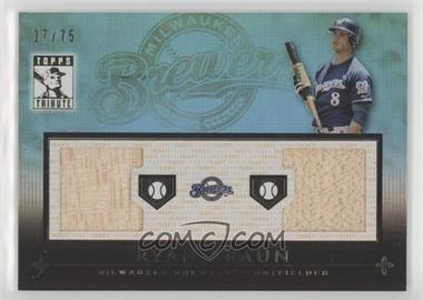 2010 Topps Tribute - Dual Relic - Blue #TDR-RB - Ryan Braun /75