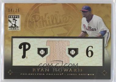 2010 Topps Tribute - Relic - Gold #TR-RHO - Ryan Howard /25