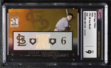 2010 Topps Tribute - Relic - Gold #TR-SM - Stan Musial /25 [CSG 9 Mint]