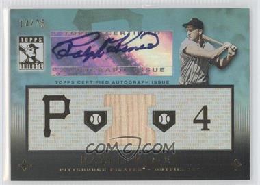 2010 Topps Tribute - Relic Autographs - Blue #TAR-RK - Ralph Kiner /75