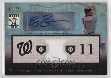 2010 Topps Tribute - Relic Autographs - Blue #TAR-RZ3 - Ryan Zimmerman /75