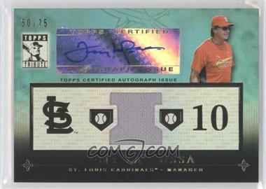 2010 Topps Tribute - Relic Autographs - Blue #TAR-TL2 - Tony LaRussa /75