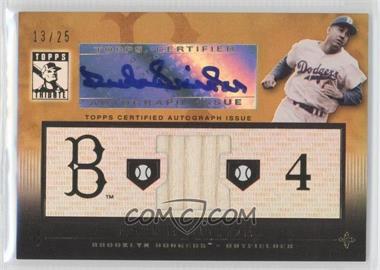 2010 Topps Tribute - Relic Autographs - Gold #TAR-DSN - Duke Snider /25