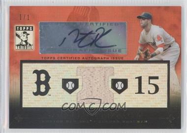 2010 Topps Tribute - Relic Autographs - Red #TAR-DP2 - Dustin Pedroia /1