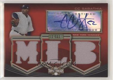 2010 Topps Triple Threads - Autographed MLB Die-Cut Relics #TTAR-CS - C.C. Sabathia /18