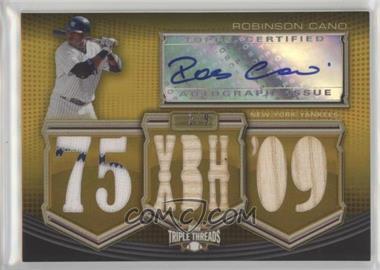 2010 Topps Triple Threads - Autographed Relics - Gold #TTAR-11 - Robinson Cano /9