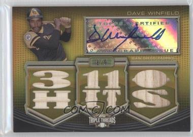 2010 Topps Triple Threads - Autographed Relics - Gold #TTAR-59 - Dave Winfield /9