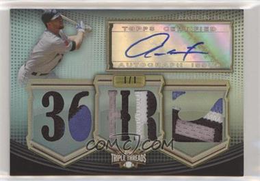 2010 Topps Triple Threads - Autographed Relics - Platinum #TTAR-136 - Aaron Hill /1