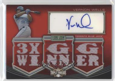 2010 Topps Triple Threads - Autographed Relics #TTAR-146 - Vernon Wells /18