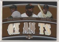 Pablo Sandoval, Monte Irvin, Willie McCovey [EX to NM] #/27
