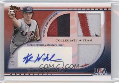 2010 Topps USA Baseball Team - Autograph Relics - Patches #USAAR-KW - Kyle Winkler /50