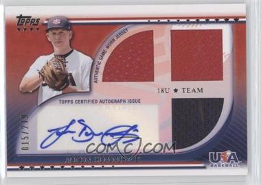 2010 Topps USA Baseball Team - Autograph Relics #USAAR-JS - John Simms /219