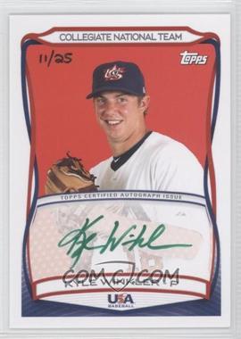 2010 Topps USA Baseball Team - Autographs - Green Ink #A-41 - Kyle Winkler /25