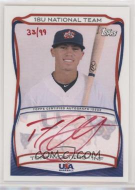 2010 Topps USA Baseball Team - Autographs - Red Ink #A-20 - Tony Wolters /99