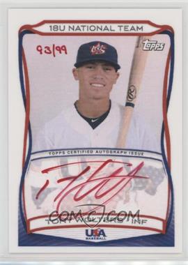 2010 Topps USA Baseball Team - Autographs - Red Ink #A-20 - Tony Wolters /99