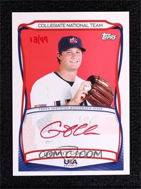 2010 Topps USA Baseball Team - Autographs - Red Ink #A-24 - Gerrit Cole /99
