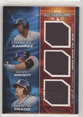 2010 Topps Update Series - All-Star Stitches Triple Relics #ASST-RWP - Hanley Ramirez, David Wright, Martin Prado /25 [EX to NM]