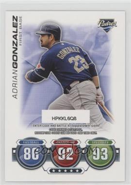 2010 Topps Update Series - Attax Code Cards #_ADGO - Adrian Gonzalez