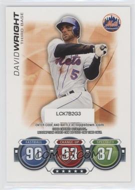 2010 Topps Update Series - Attax Code Cards #_DAWR - David Wright