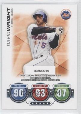 2010 Topps Update Series - Attax Code Cards #_DAWR - David Wright