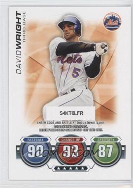 2010 Topps Update Series - Attax Code Cards #_DAWR - David Wright