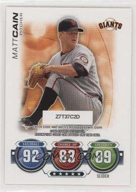 2010 Topps Update Series - Attax Code Cards #_MACA - Matt Cain