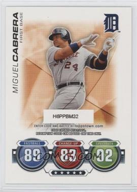 2010 Topps Update Series - Attax Code Cards #_MICA - Miguel Cabrera