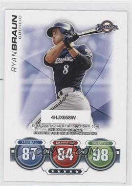 2010 Topps Update Series - Attax Code Cards #_RYBR - Ryan Braun