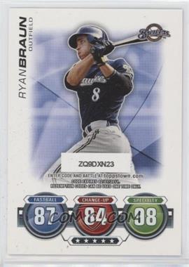 2010 Topps Update Series - Attax Code Cards #_RYBR - Ryan Braun